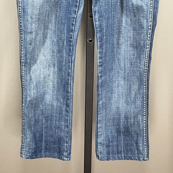 7 For All Mankind Jeans Womens 28 blue denim straight crop boho casual - Picture 3 of 10